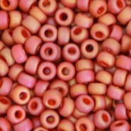 Miyuki seed beads 6/0 - Opaque glazed frosted rainbow cardinal red 6-4695